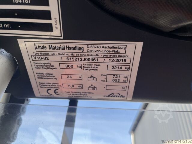 Medium Lift Order Picker Linde V10