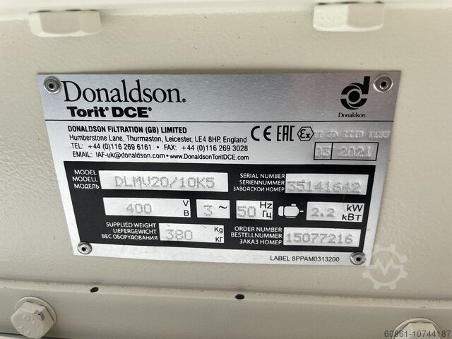 Donaldson Torit DCE Filterunit Donaldson DCE Dalamatec DLMV20/10K5