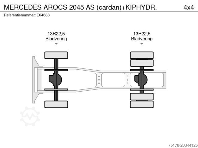 Standard tractor Mercedes-Benz AROCS 2045 AS (cardan)+KIPHYDR.
