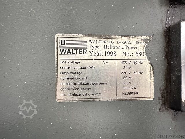 5-Axis CNC Tool Grinder Walter Heli-Power Production