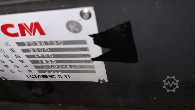 Frontstapler 2022, 3,5 Tonnen Tragkraft TCM diesel FD35T3C