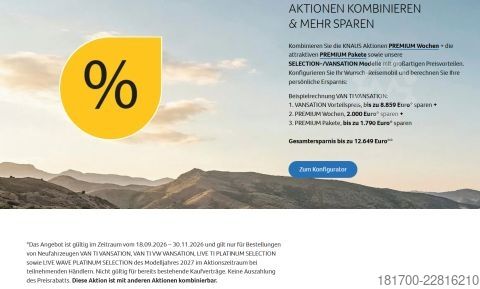 Teilintegriertes Wohnmobil Knaus L!VE TI 650 MEG Platinum Selection TraumMobil*160*Autom*L-Sitz