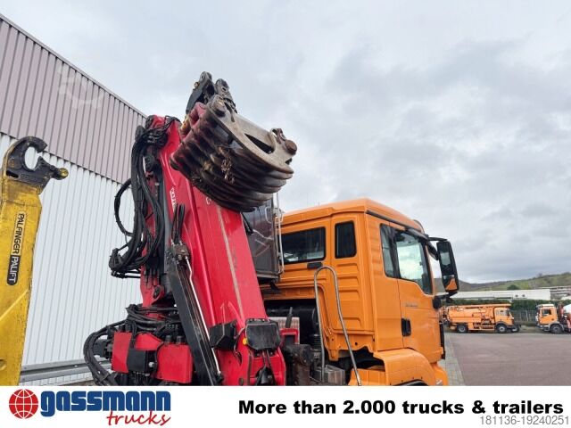 Roll-off tipper truck MAN TGS 26.440 6x2-4 BL, Lenk-/Liftachse, Krankabine,