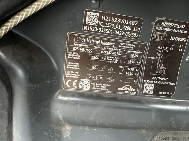 Elektro 4 Rad-Stapler Linde E25H-01/600