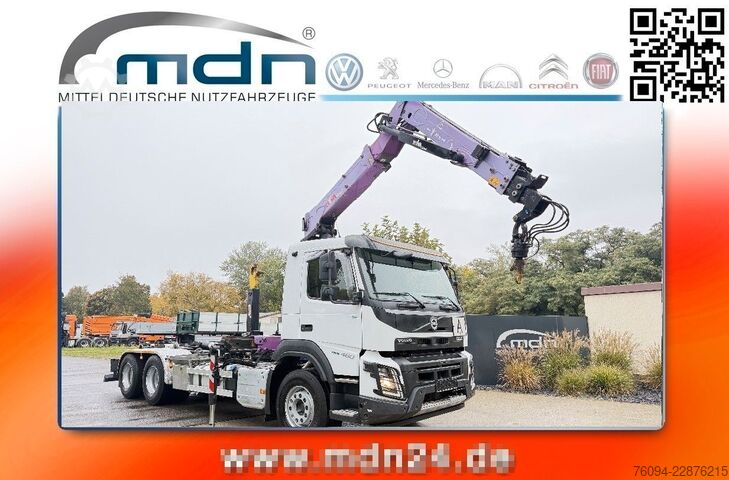 Abrollkipper VOLVO FMX 460 6x4 liftachse Abrollkipper KRAN 13m FUNK
