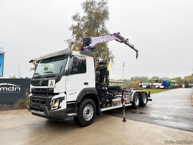 Autokran VOLVO FMX 460 6x4 liftachse Abrollkipper KRAN 13m FUNK