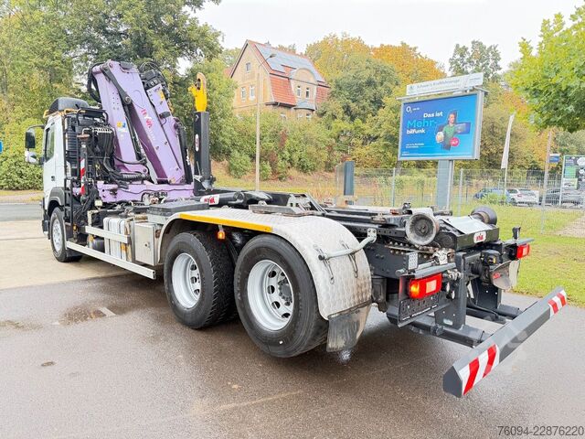 Autokran VOLVO FMX 460 6x4 liftachse Abrollkipper KRAN 13m FUNK
