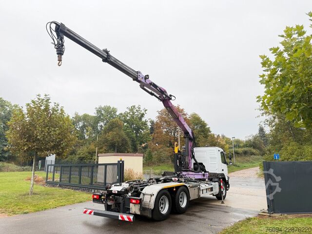 Autokran VOLVO FMX 460 6x4 liftachse Abrollkipper KRAN 13m FUNK