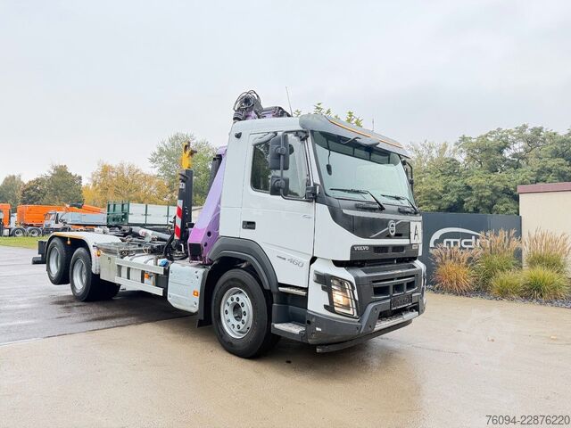 Autokran VOLVO FMX 460 6x4 liftachse Abrollkipper KRAN 13m FUNK