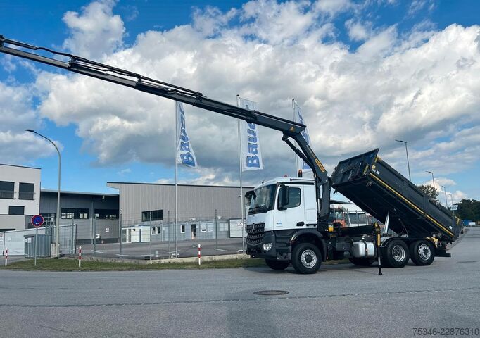 Kipper LKW MERCEDES-BENZ Arocs 2545 Kipper/Kran/6x4-4/Lenkachse/128 tkm