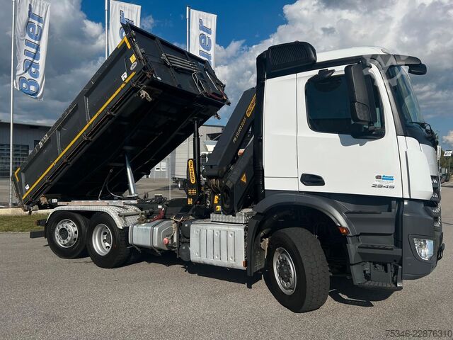 Kipper LKW MERCEDES-BENZ Arocs 2545 Kipper/Kran/6x4-4/Lenkachse/128 tkm