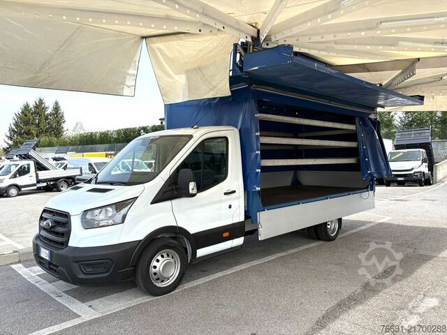 Transporter mit Pritsche & Plane Ford Transit 350 - Telo e Tenda Elettrica