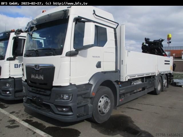 LKW mit Pritsche (offen) MAN TGS (TG3) 26.510 6x2-4 BL  HIAB 232ES-5 X-HIPRO