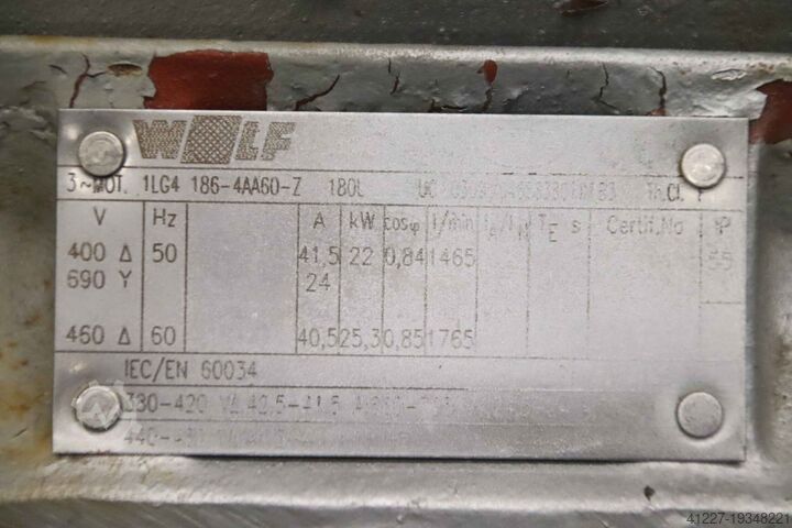 Electric motor 22 kW 1465 rpm Wolf 1LG4186-4AA60-Z 180L