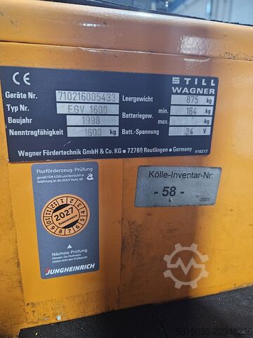 Low-lift pallet truck Still-Wagner EGV 1600