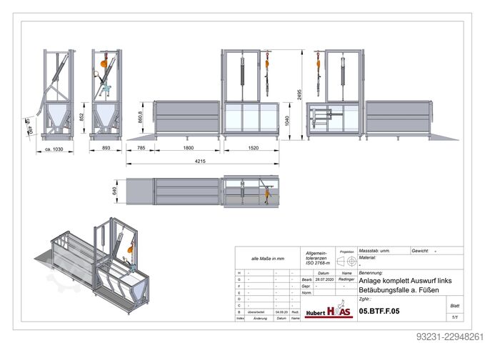 Pig stunning system Hubert Haas H16AS
