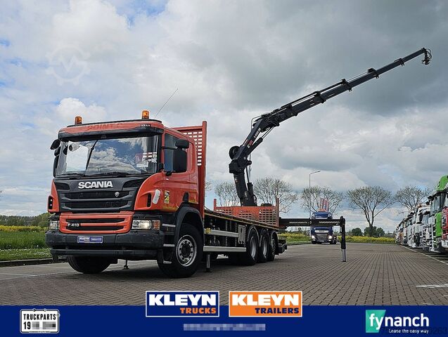 Platform trailer SCANIA P410 HIAB 258EP5