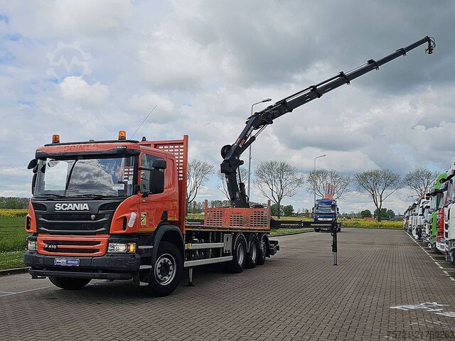Platform trailer SCANIA P410 HIAB 258EP5