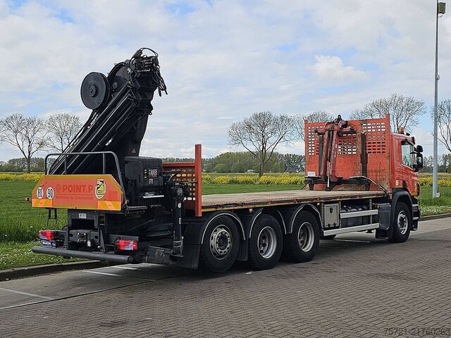Platform trailer SCANIA P410 HIAB 258EP5