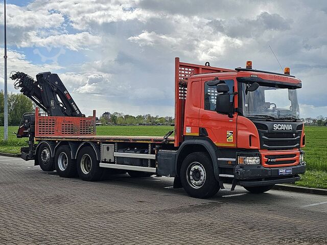 Platform trailer SCANIA P410 HIAB 258EP5