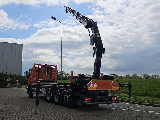 Platform trailer SCANIA P410 HIAB 258EP5