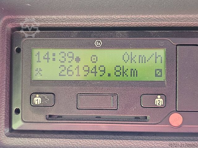 Platform trailer SCANIA P410 HIAB 258EP5