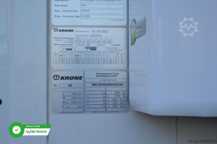 Kühlsattelauflieger KRONE SDR Cool Liner FP 60 ThermoKing SLXi 300