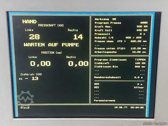 4-Säulen Hydraulikpresse, Tuschierpresse, Gleichlaufpresse, Doppelständer Säulenpresse, Werkzeuprobi AGEO GHP 200 H6