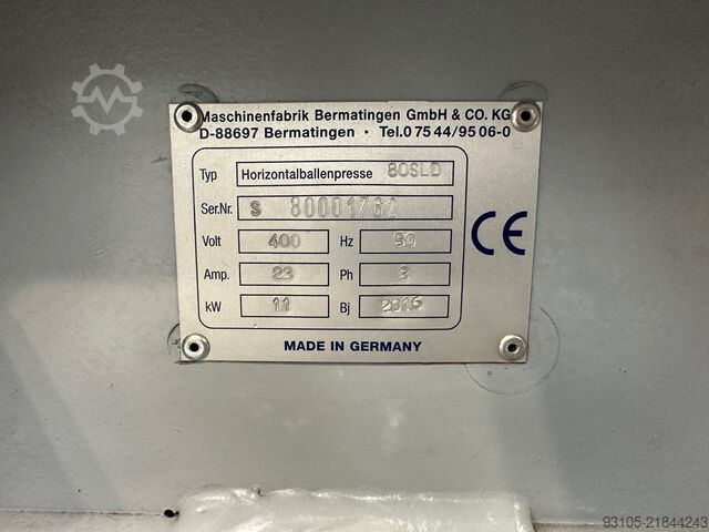 Horizontal Baling Press DIXI 80 SLD DIXI 80 SLD