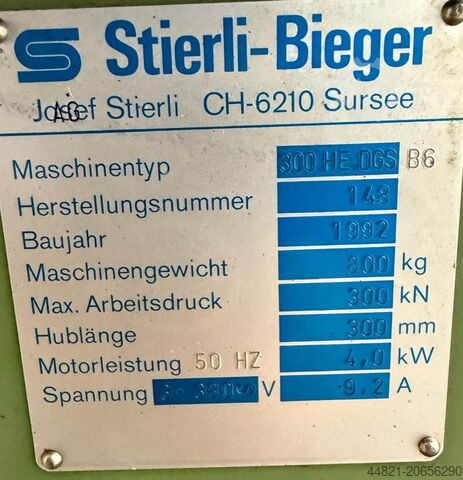 Horizontal-Biegemaschine STIERLI 300 HE/D/GS