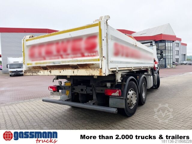 Tipper truck Scania P 320 6x2/4, Lenk-/Liftachse, Kran Palfinger PK