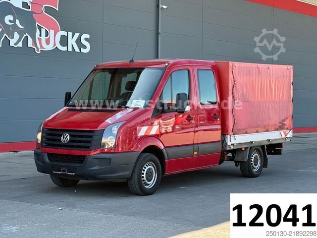 Curtain sider van VW Crafter 35 Doppelkabine Pritsche + Plane