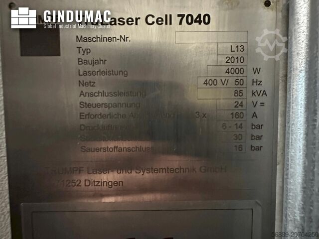 CO2-Laserschneidmaschine TRUMPF TruLaser Cell 7040