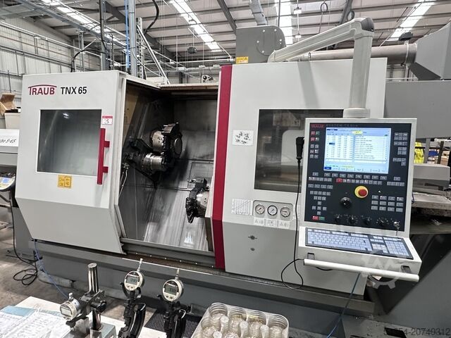 Langdrehmaschine mit beweglichem Kopf Traub TNX 65