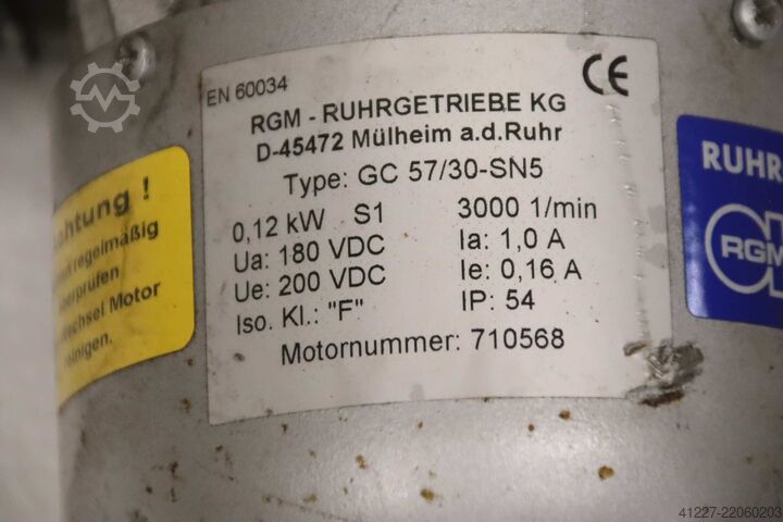 DC geared motor 180/200 V 0.12 kW 55 rpm RGM GC 57/30-SN5