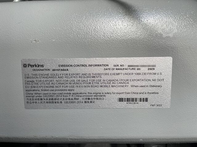 Generator set Perkins 4016-TAG2A - 2.200 kVA Generator - DPX-19826