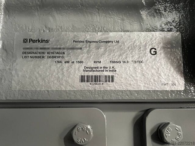 Generator set Perkins 4016-TAG2A - 2.200 kVA Generator - DPX-19826