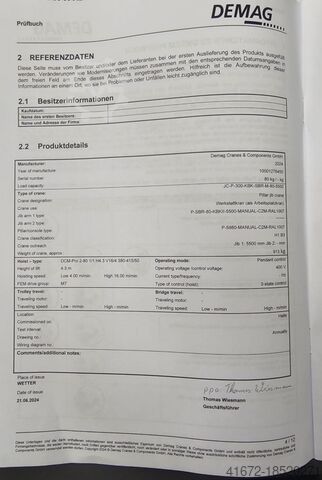 Krananlagen DEMAG DCM-Pro 2 80 1/1 H4.3 V16/4