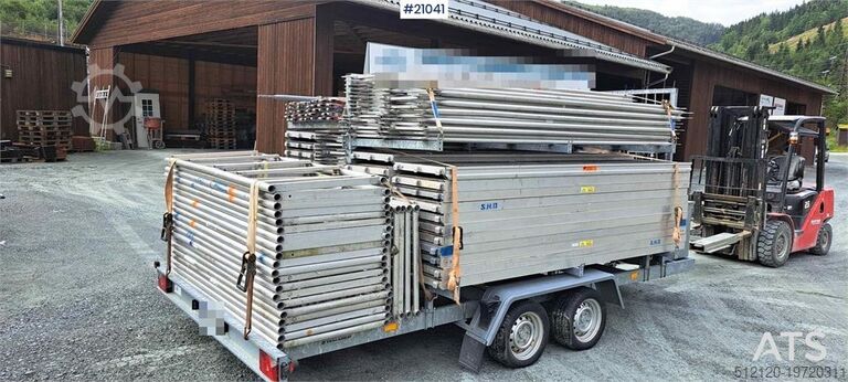 Temared scaffolding trailer 3.5 t w/ 364 m2 scaffo  Temared scaffolding trailer 3.5 t w/ 364 m2 scaffo