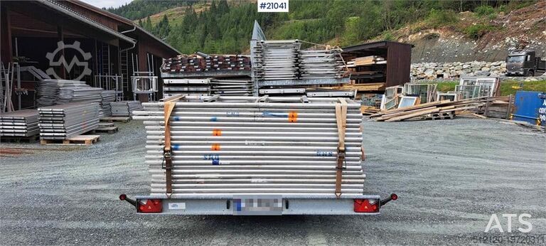 Temared scaffolding trailer 3.5 t w/ 364 m2 scaffo  Temared scaffolding trailer 3.5 t w/ 364 m2 scaffo