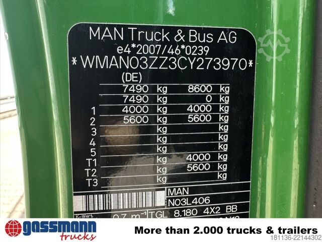 Customized van MAN TGL 8.180 4X2 BB, EEV, Blumenbecker