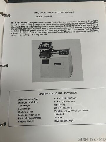 Etiketten-Stanzmaschine PMC 200