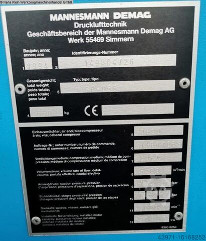 Screw compressor MANNESMANN DEMAG SPRINT 65
