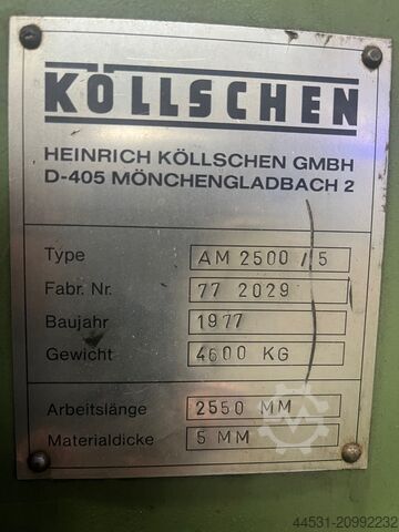Sheet metal folder Köllschen AM 2500/5