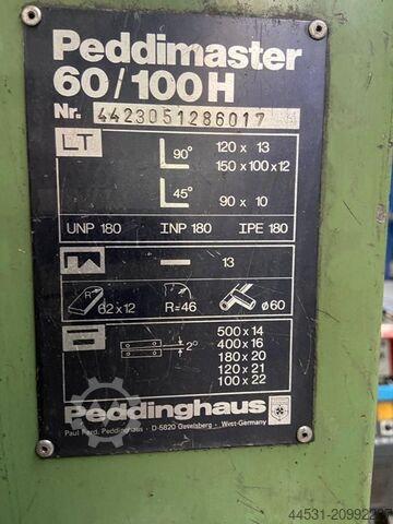 Section steel shear Peddinghaus Peddimaster 60/ 100 H