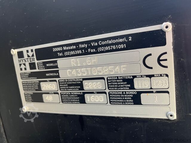 Reachtruck Hyster R 1.6H 7.5m 1600kg Reachtruck