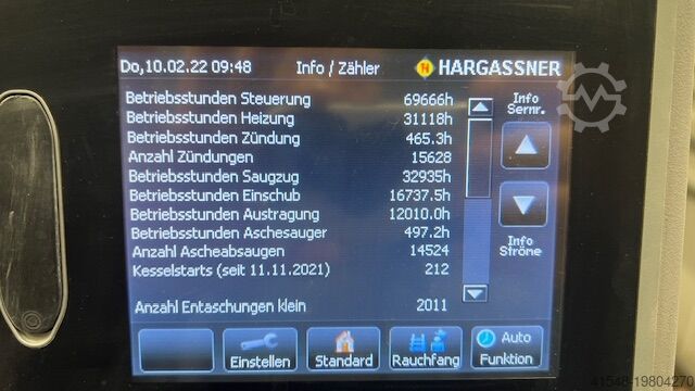 Heating system for wood chips Hargassner Eco HK 60