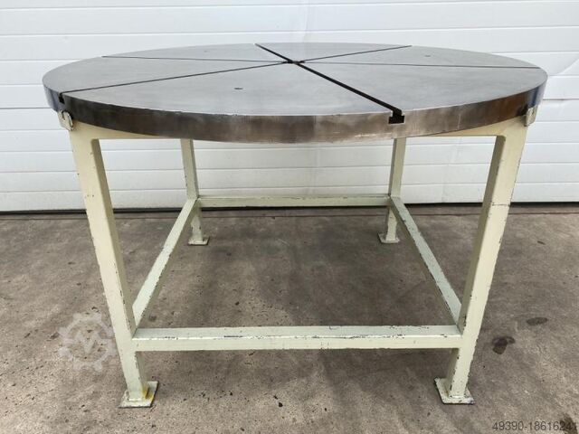 Runde Aufspannplatte mit T-Nuten; Aufspanntisch, Richtplatte und Aufspanntisch  Ø 1500