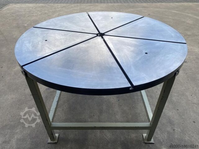 Runde Aufspannplatte mit T-Nuten; Aufspanntisch, Richtplatte und Aufspanntisch  Ø 1500