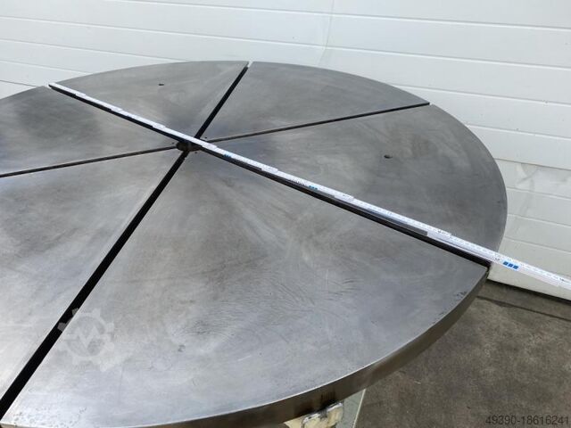 Round clamping plate with T-slots; clamping table, alignment plate, and clamping table  Ø 1500